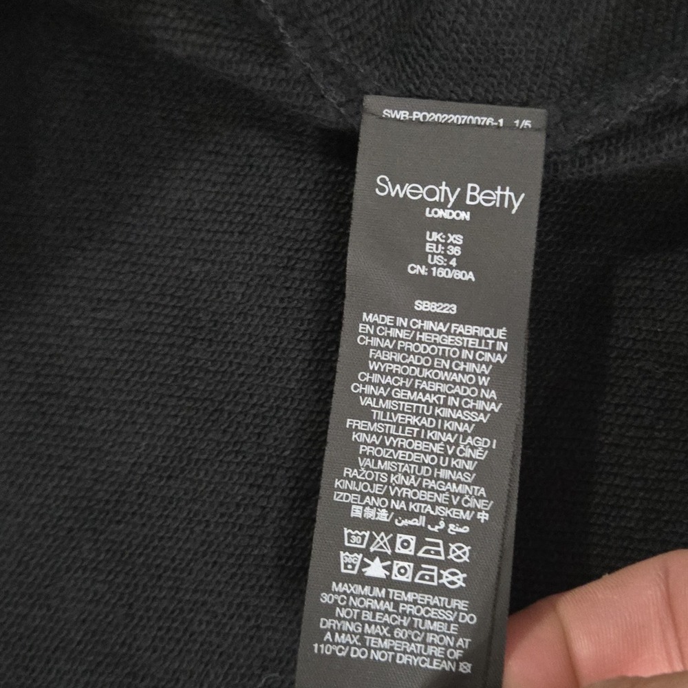 Anthopologie Sweaty Betty Revive T-Shirt Fit & Flare Athleisure Black Dress Sz 4 - Picture 10 of 14